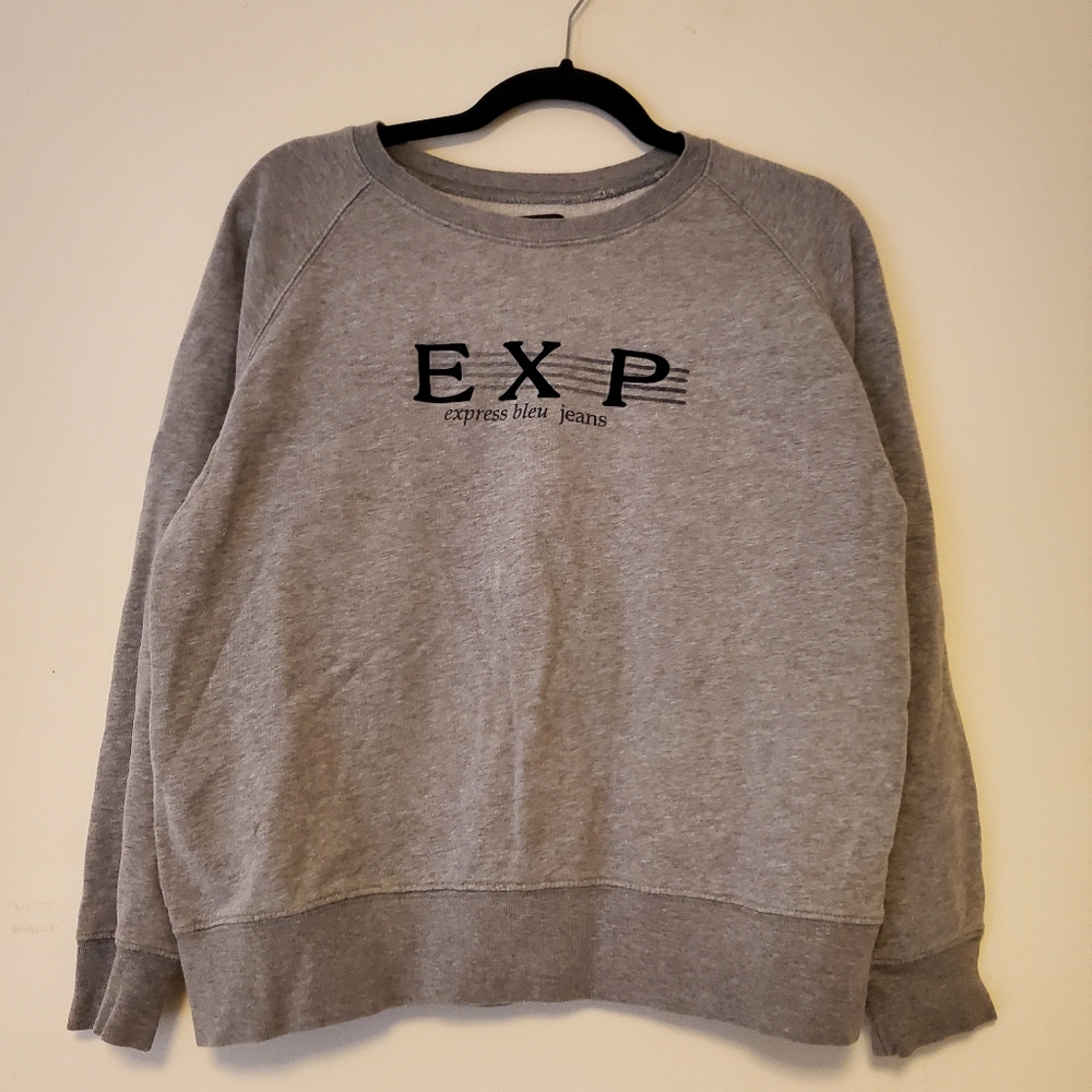express bleu jeans terry raglan sweatshirt